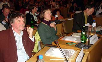 Les élus Ecolo: Bernard Ide, Martine Arnould, Bernard Fincoeur et Christine Coppin (au 2d rang entre M.Arnould & B.Fincoeur)